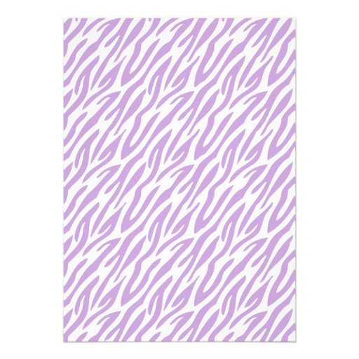 Brown and Lavender Zebra Pattern Monogram Card