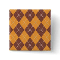 Brown and Orange Argyle Pattern Pins