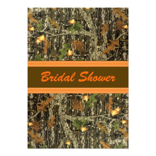 Brown and Orange Daisy Bridal Shower Invitation