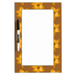 Brown and Orange Lily Pattern. Dry-Erase Boards