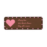 Brown and Pink Address Labels