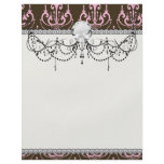brown and pink chandelier french damask flyer