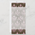 brown and pink chandelier french damask