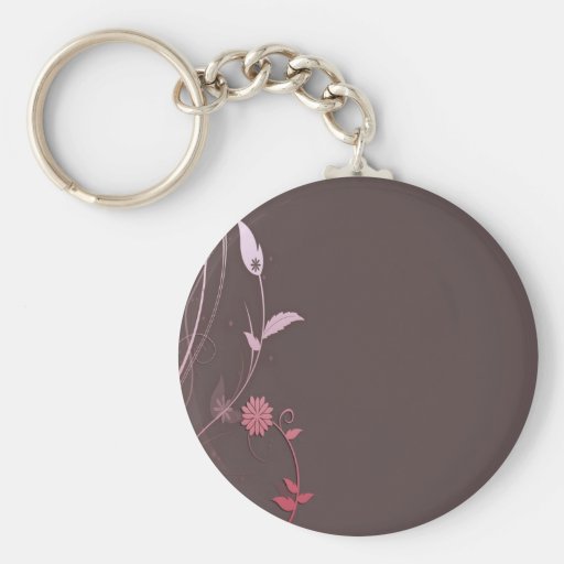 Brown and pink customizeable template key chains