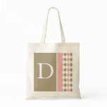 Brown and Pink Diamond Monogram Bag