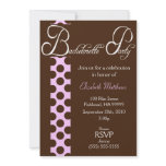 Brown and Pink Dots Bachelorette Party Invitation