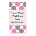 Brown And Pink Dots Custom Shipping Label