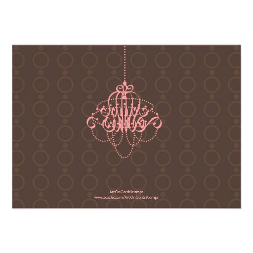 Brown And Pink Elegant Bridal Shower Invitation 3
