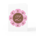 Brown and Pink Monogram Z cards by weddingsareus Brown and Pink Monogram Z cards