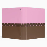 Brown and Pink Polka Dot Binder