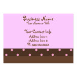 Brown and Pink Polka Dot "Chubby" Business Cards