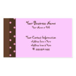 Brown and Pink Polka Dot Standard Business Cards
