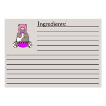 Brown And Pink Polkadot Bear Business Card Template