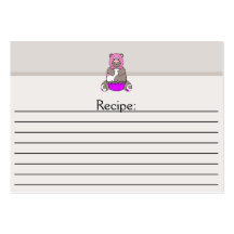 Brown And Pink Polkadot Bear Business Card