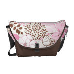 Brown and Pink Spring Garden Courier Bags