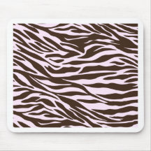 brown and pink zebra mouse pads