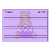 Brown And Purple Polkadot Bear Business Cards
