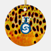 Brown and Rainbow Trout FFF Christmas Ornament