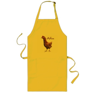 Brown and Red Hen Chicken Apron