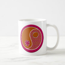 Brown and Rose in Balance Coffee Mugs