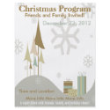 Brown and tan Retro Christmas Program Flyer