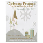 Brown and tan Retro Christmas Program Flyer