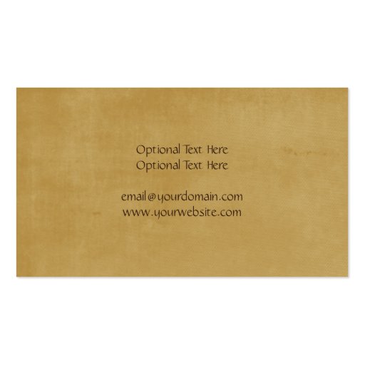 Brown and Tan Swirl Vintage Business Card (back side)