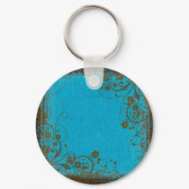 Brown And Teal keychains