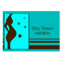 Brown and Turquoise Baby Shower Card business cards