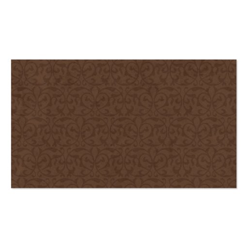 Brown and Turquoise Pattern Business Cards (back side)