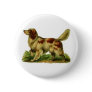 Brown and White Dog Button