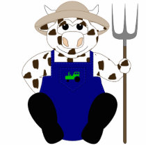 Brown And White Farmer Cow photo sculptures by mydeas Brown And White Farmer Cow photo sculptures