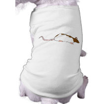 Brown and White Hooded Pet Rat. Pet Tee