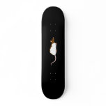Brown and White Hooded Pet Rat. Skate Board
