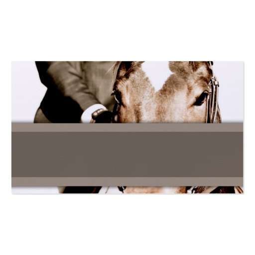 Brown and White Horse Business Card Template (back side)