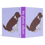 Brown and white Newfie Vinyl Binder