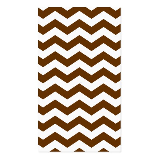 Brown and White Zigzag Business Card Template (front side)