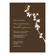 Brown and Yellow Wedding Invitations