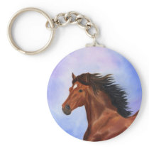 Brown Andalusian horse keychain