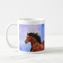 Brown Andalusian horse mug