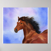 Brown Andalusian horse print