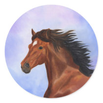 Brown Andalusian horse sticker