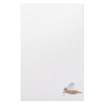 Brown Angel Dog With Blue Wings stationery by mydeas Brown Angel Dog With Blue Wings stationery