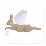 Brown Angel Rabbit With Purple Wings