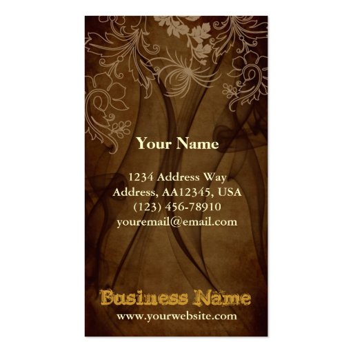 Brown Antique Business Card (front side)