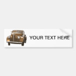 Brown antique Truck 2 Bumper Stickers