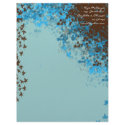 Brown & Aqua Blue Leaves Letterhead by samack Brown & Aqua Blue Leaves Letterhead