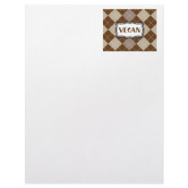 Brown Argyle Vegan Pride Letterhead
