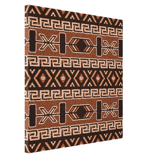 Brown Aztec Pattern Southwest Canvas Wall Art Zazzle