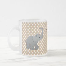 brown baby shower elephant coffee mugs